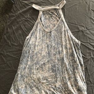 Tie dye scoop neck tank top